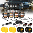 XP-ULTRA Series 3 Inch 84W LED Combo Pod Light Off Road Lights with White DRL&Amber Turn Signal Light