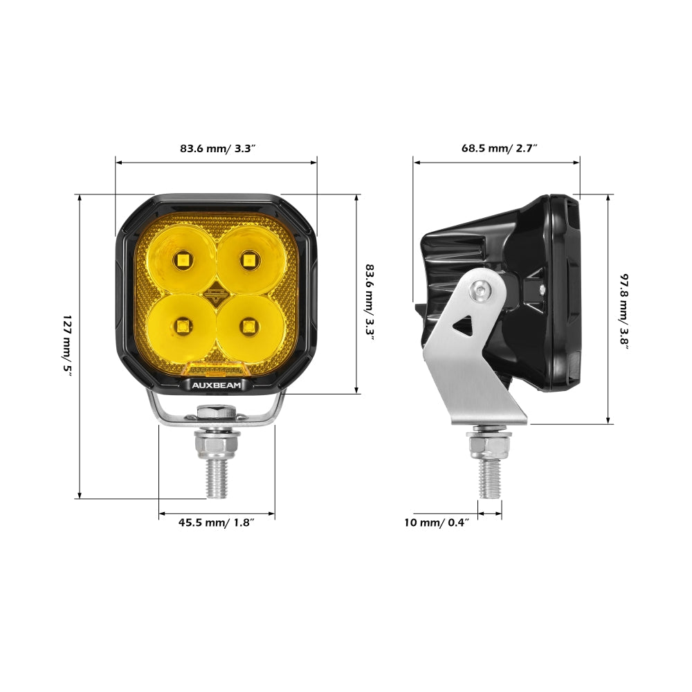 Color Play Series 3 Inch 116W RGB LED Pod Lights Spot Off Road Lights With 8 Backlight Options