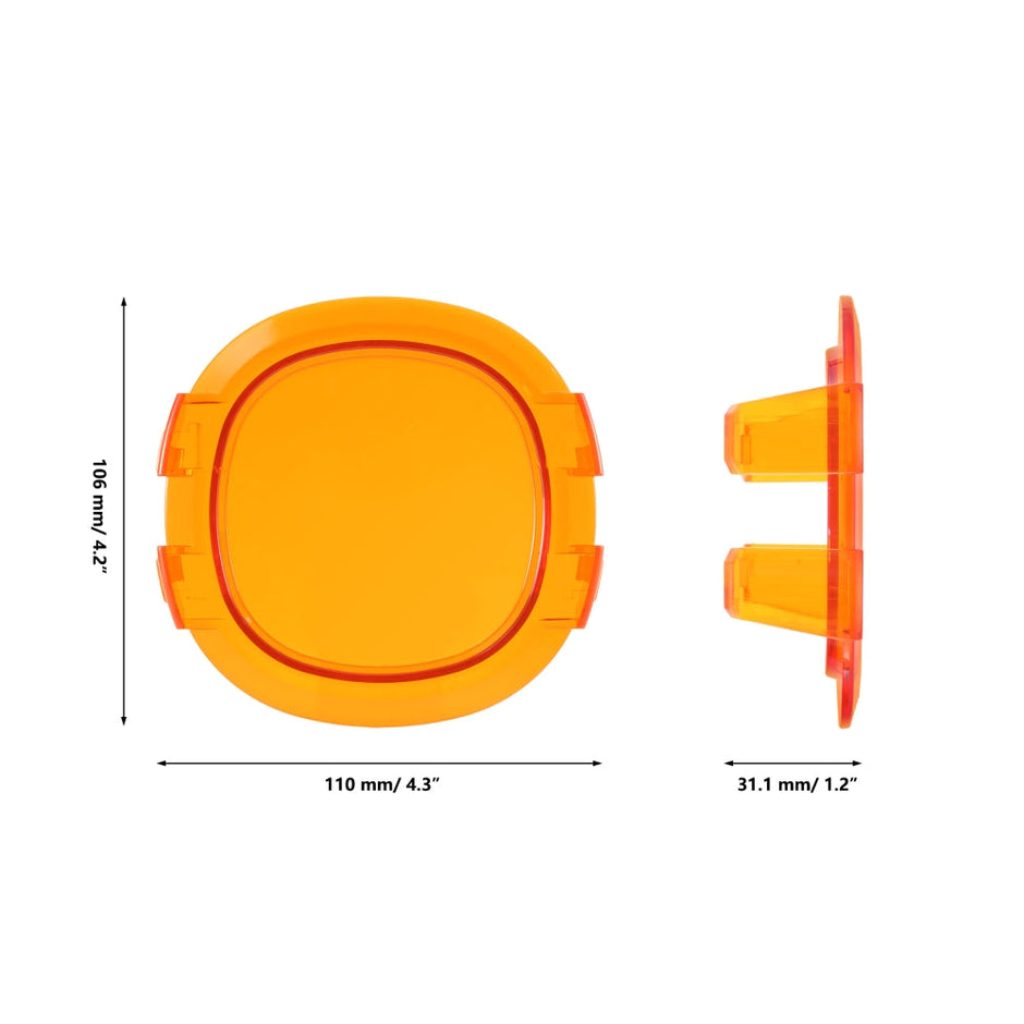 P4 Series 4 Inch Round LED Pod Lights Dark Amber Cover Light Shield Cover