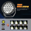 (2pcs/set) 7 Inch 240W Round Offroad LED Driving Lights with DRL+Amber/Black Covers(Optional) for SUV ATV UTV Trucks Pickup Boat
