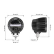 C4 Series | 4 Inch 110W 11000LM LED Pods Offroad LED Driving Lights with Amber DRL