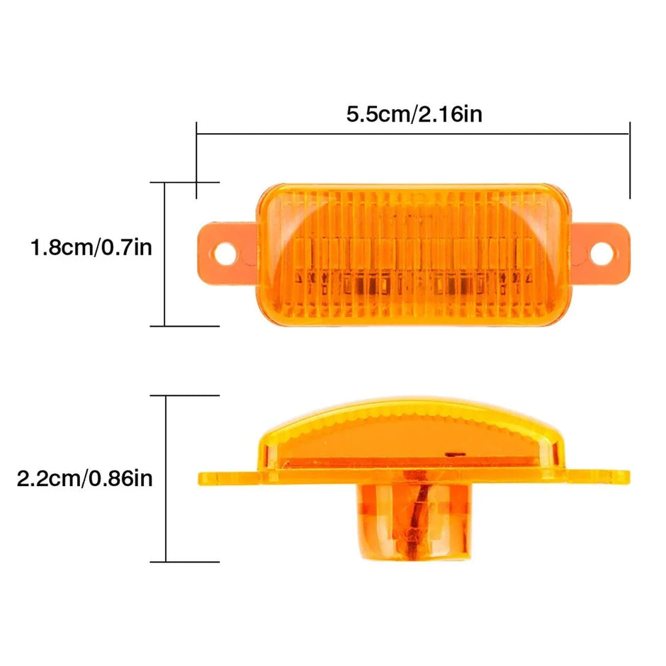 (4pcs/set) LED Front Hood Grille Lights Raptor Style Amber Light Fit for Pickup Truck Off-Road SUV Smoked Shell