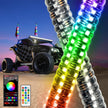 2.8 FT New LED RGB Whip Lights with Turn Signal & Brake Light, Bluetooth APP/ Remote Control
