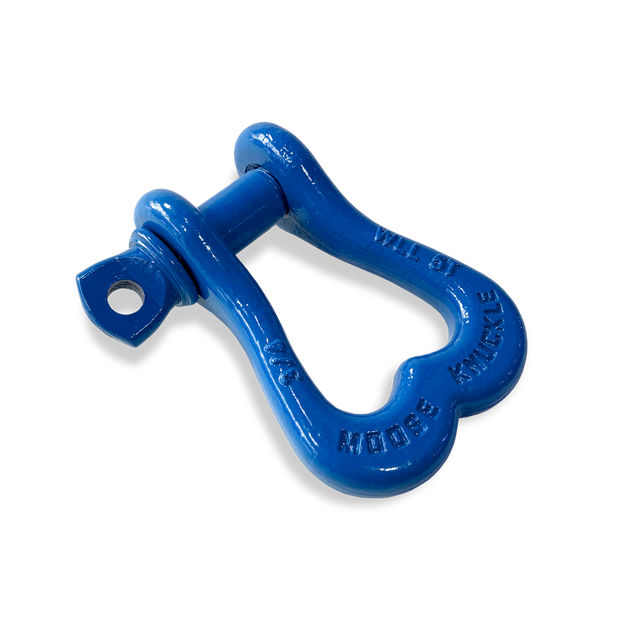 Moose Knuckle XL Blue Balls Bow D-Ring 3/4" Shackle for Off-Road Closed Loop 4x4 and SxS Vehicle Recovery