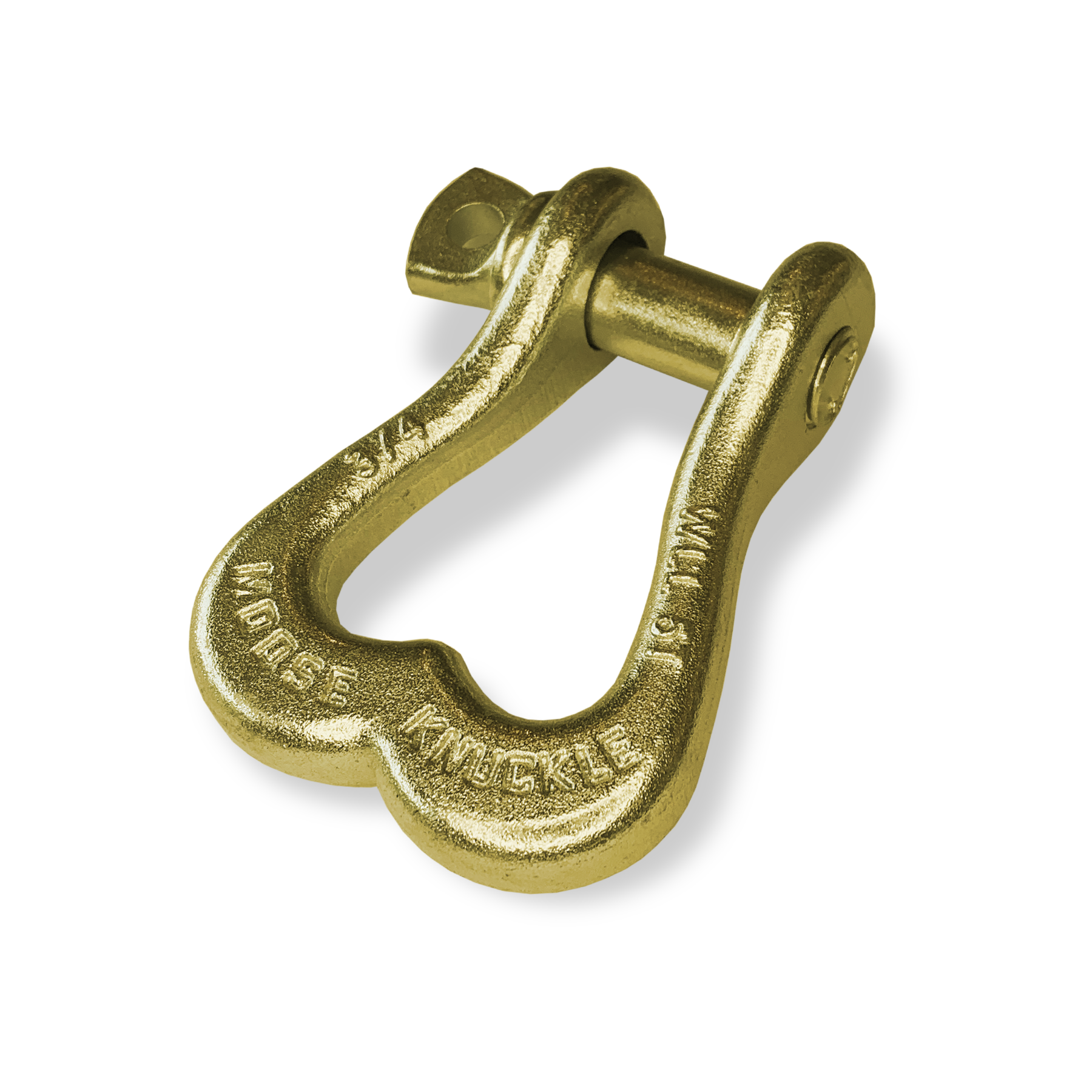 Moose Knuckle XL Brass Knuckle Powder Coated Colored Shackle for Tow Straps, Off Roading and Truck Nuts Vehicle Recovery