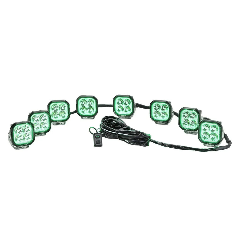 Color Play Series RGB Version 8-LED Pod Light Power Wiring Harness Kit with 3 PIN DT Plug