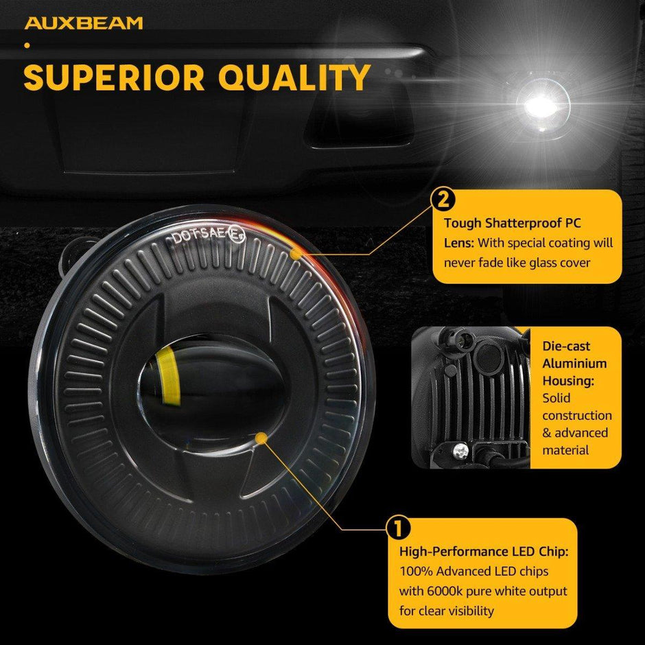 (2pcs/set) 24W Round Black LED Fog Lights 5202 for Chevy(Chevrolet)