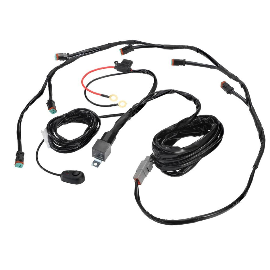 6-LED Pod Light Power Wiring Harness Kit with 2 PIN DT Plug