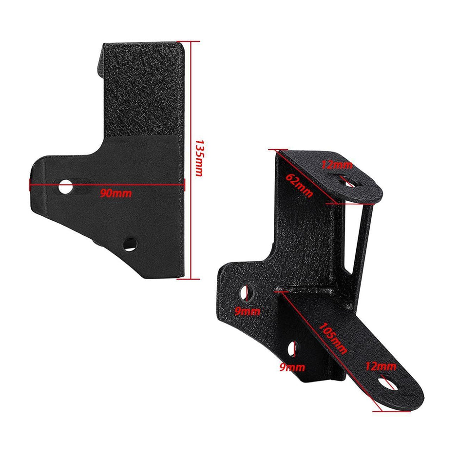 (2PCS/SET) DUAL A-PILLAR PODS LIGHT WINDSHIELD MOUNT BRACKETS FOR JEEP WRANGLER JK 2007-2017