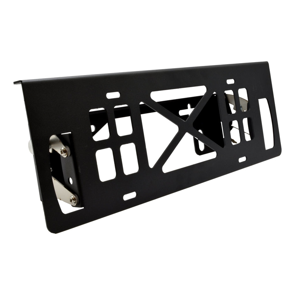 Carbon Offroad Stainless Steel Black Powdercoat Pull-Up Number Plate Bracket V2