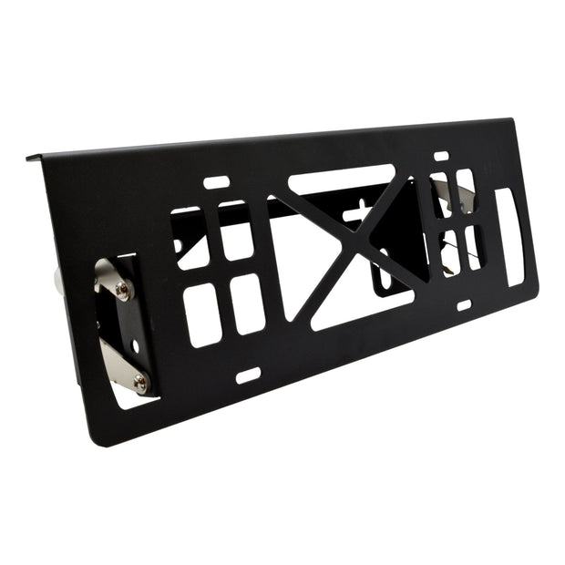 Carbon Offroad Stainless Steel Black Powdercoat Pull-Up Number Plate Bracket V2