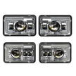 (4pcs/set)4x6 Inch DOT Sealed Beam LED Headlights with DRL For Peterbilt Kenworth Freightinger Ford Chevrolet-Silver