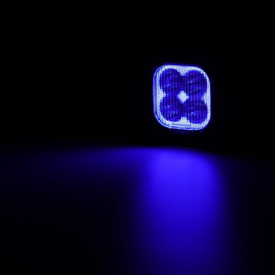 Color Play Series 3 Inch 116W RGB LED Pod Lights Flood Off Road Lights With 8 Backlight Options