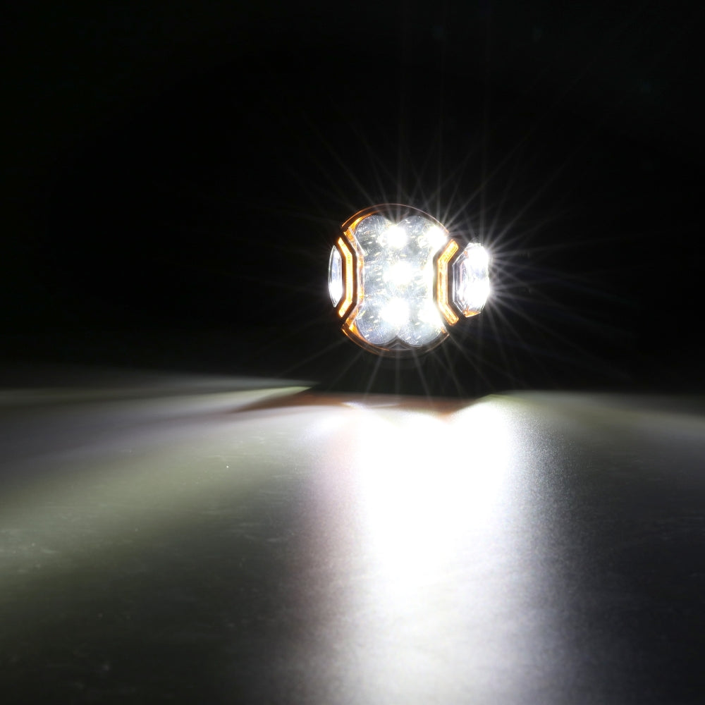 V-ULTRA Series | 3 Inch 108W LED Side Shooter White Pod Lights with Amber DRL