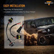 (2pcs/set) 30W 4 Inch LED Fog Lights with Adapter Ring & 2 Brackets for Jeep Wrangler JL JLU 2018 2019 2020 2021, Jeep Gladiator JT 2019 2020 2021