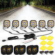 Color Play Series 3 Inch 100W Spot LED Pod Lights Off Road Lights with White DRL & Amber Turn Signal Lights