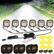 Color Play Series 3 Inch 100W Combo LED Pod Lights Off Road Lights with White DRL & Amber Turn Signal Lights