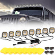 Color Play Series 3 Inch 100W LED Pod Lights Off Road Lights with White DRL & Amber Turn Signal Lights
