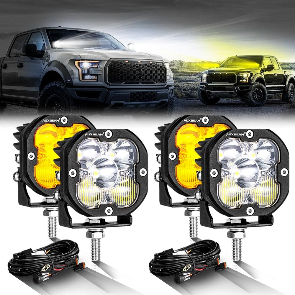 XP-ULTRA Series 3 Inch 80W Combo Beam LED Pods Amber&White Offroad Lights