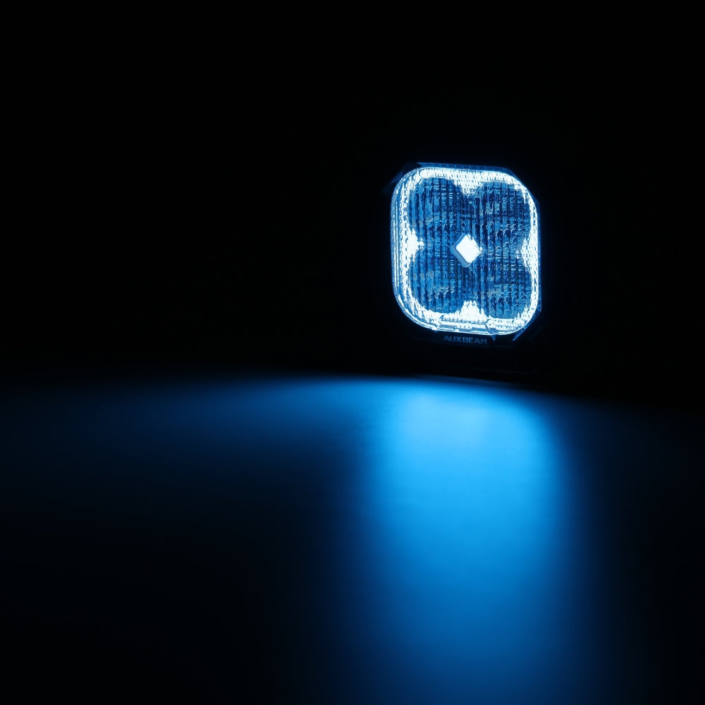 Color Play Series 3 Inch 116W RGB LED Pod Lights Flood Off Road Lights With 8 Backlight Options