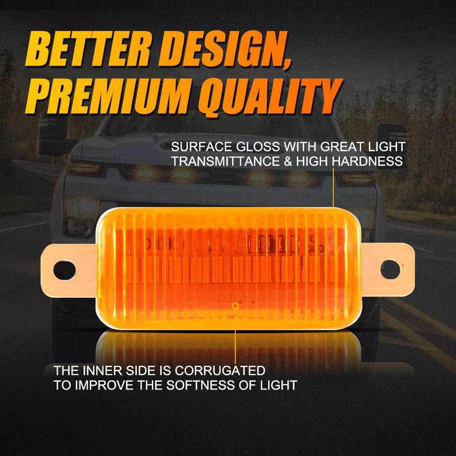 (5pcs/set) LED Front Grille Lights Raptor Style Amber Light Universal Car Modification