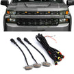 (3pcs/set) LED Front Grille Lights Raptor Style Amber Light Fit for Chevrolet Silverado 1500 2016-2021-Smoked shell