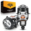 (2pcs/Set)3 Inch 108W Bi-LED Projector Headlight 6000K C6 Series Non-destructive & Retrofit Compatible Upgrade Kit-C6 Triple Laser Beam Dual-Fan