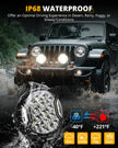 V-ULTRA Series | 7 Inch 226W LED Side Shooter White Pod Lights with Amber DRL
