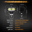 R4 Series | 4 Inch 60W Corrugated Lens 120° Wide Beam LED Pods Lights