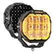 7 Inch Round White Combo with Double Side Anti-Glare LED Pod Lights TIR Lens Side Shooter with Amber Dynamic DRL Ring with Wiring Harness 2 Lead