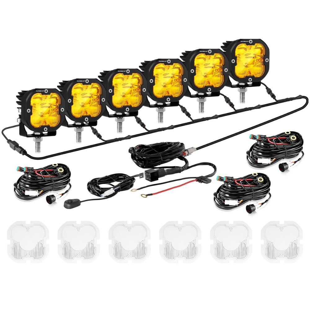 XP-ULTRA Series 3 Inch 80W Combo Beam LED Pods Amber&White Offroad Lights