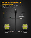 3 Inch 96W 9600LM LED Pods 6 Modes LED Driving Light with A-Pillar Mounting Bracket For Ford Bronco 2/4 Door 2021 2022