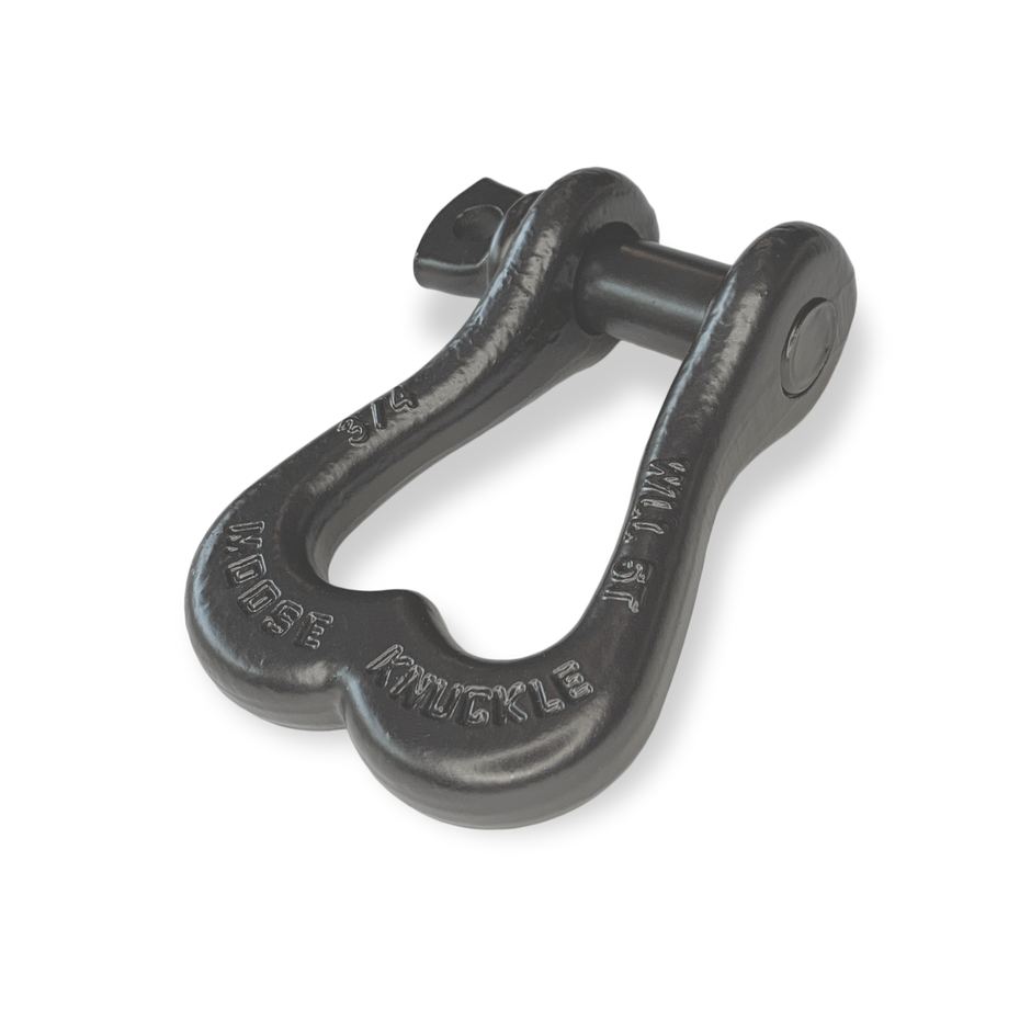 Moose Knuckle XL Gun Gray Powder Coated Colored Shackle for Tow Straps, Off Roading and Truck Nuts Vehicle Recovery