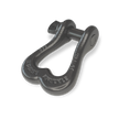Moose Knuckle XL Gun Gray Powder Coated Colored Shackle for Tow Straps, Off Roading and Truck Nuts Vehicle Recovery