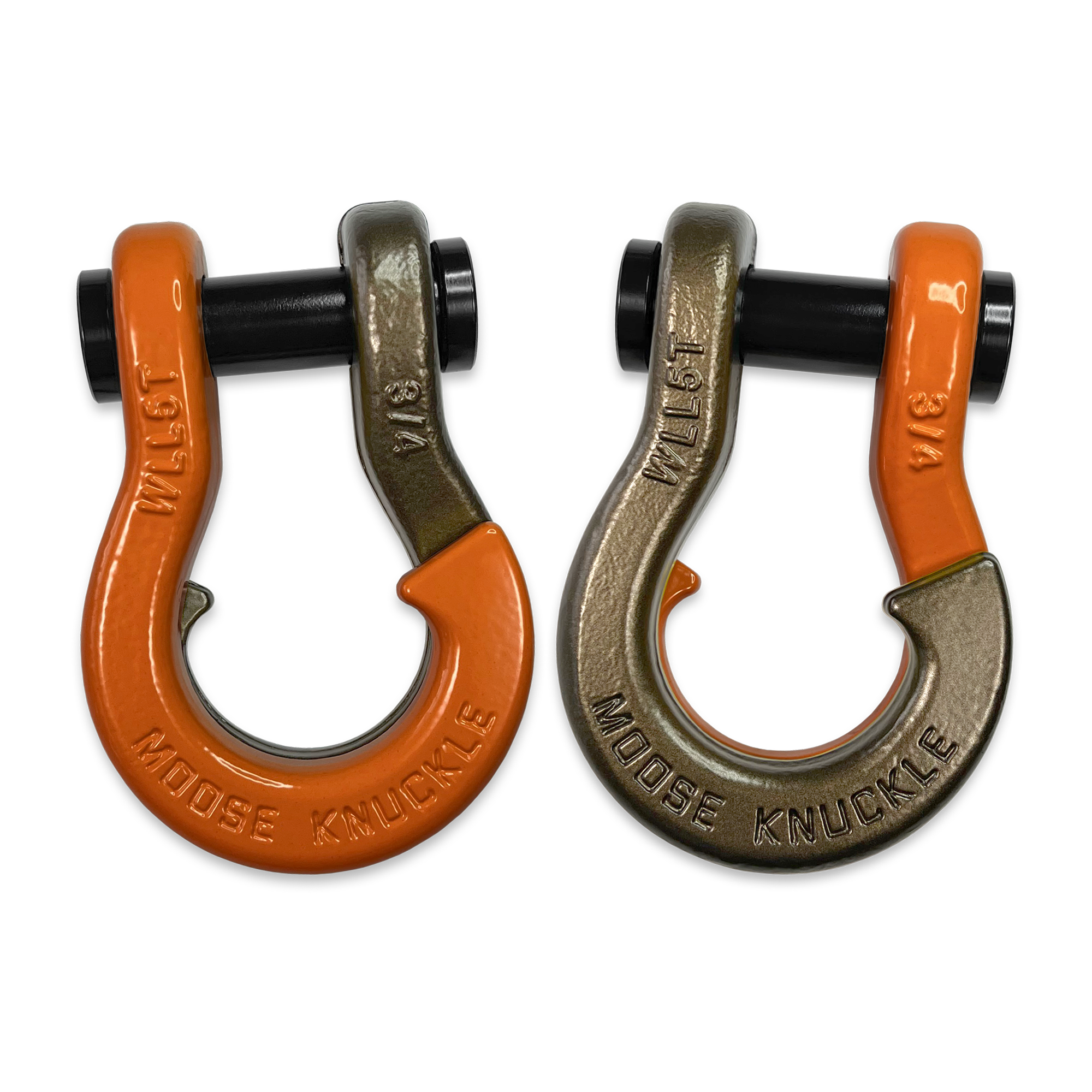 Jowl Recovery Split Shackle in Obscene Orange and Buff Bronze Combo