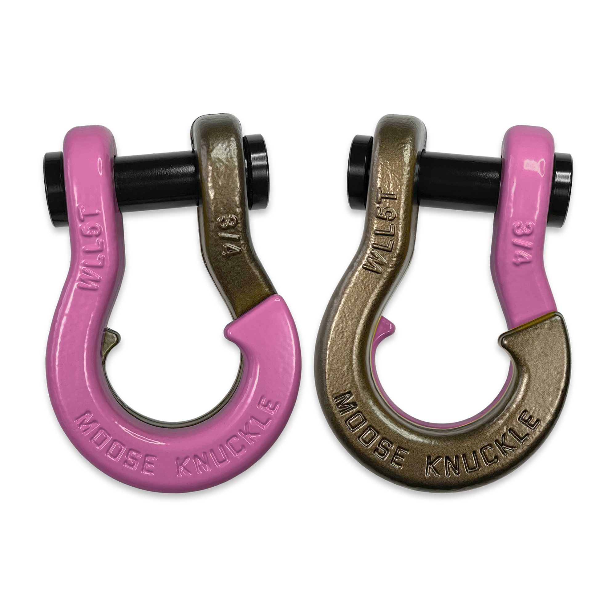Jowl D-Ring Tow Recovery Shackle (Pretty Pink and Buff Bronze Combo)