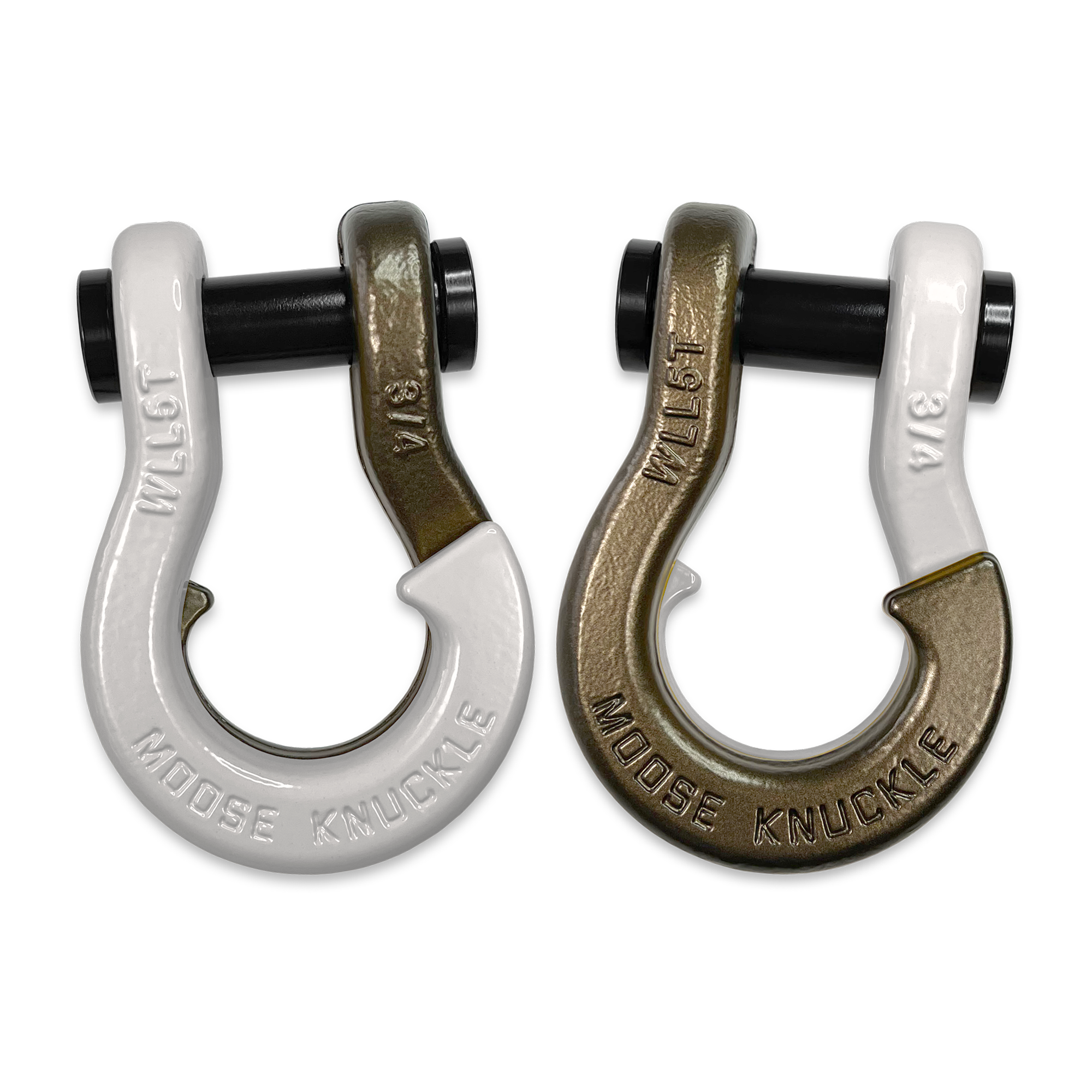 Jowl Recovery Split Shackle 3/4 (Pure White and Buff Bronze)