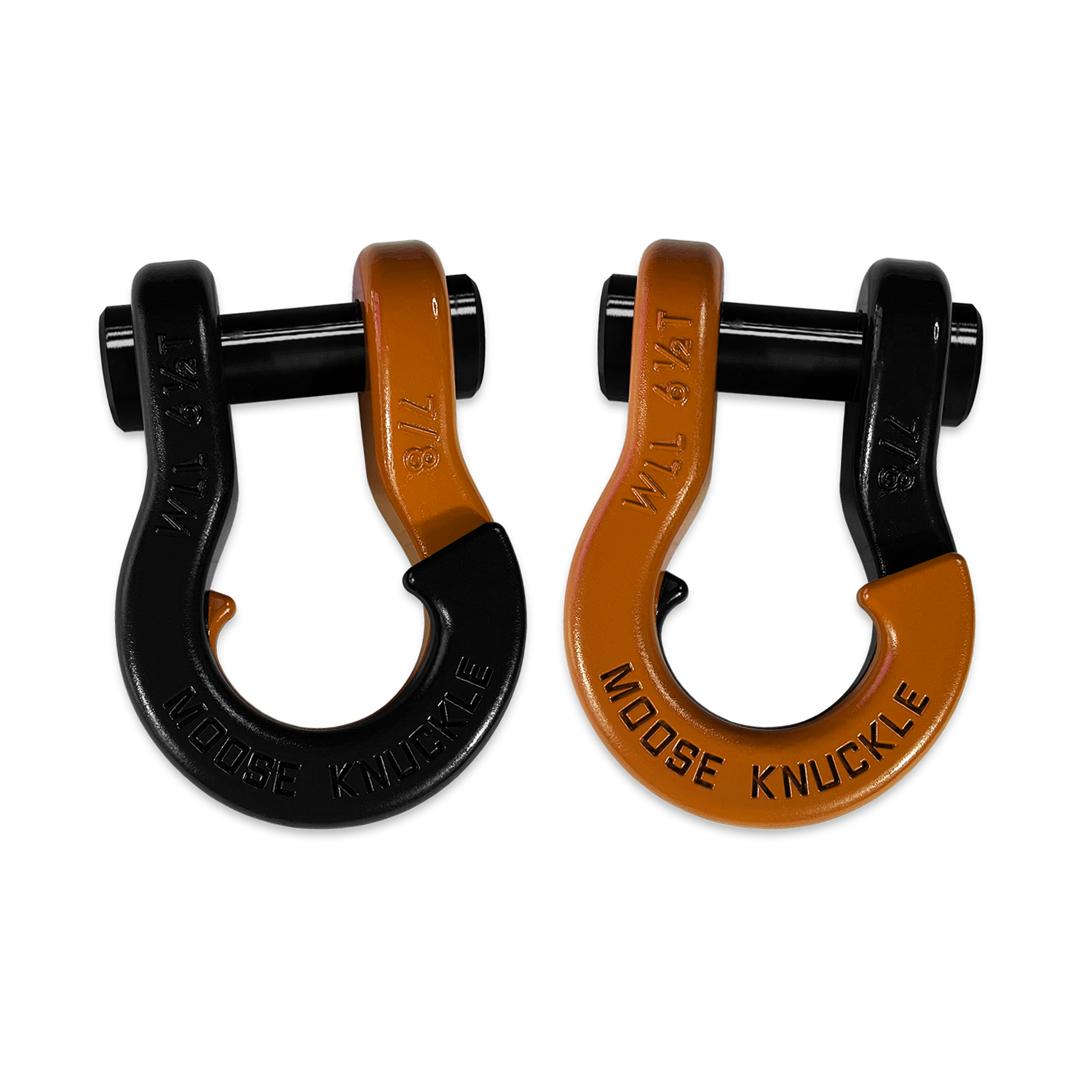 Jowl Recovery Split Shackle 7/8 (Black Hole and Obscene Orange)
