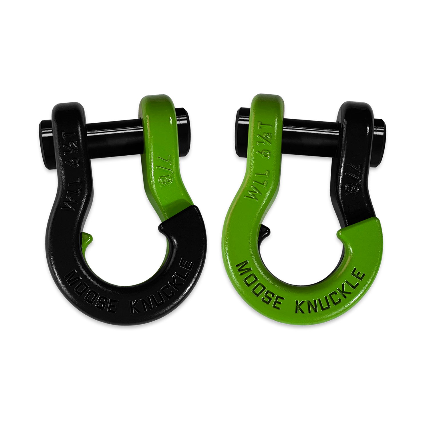 Jowl Recovery Split Shackle 7/8 (Black Hole and Sublime Green)