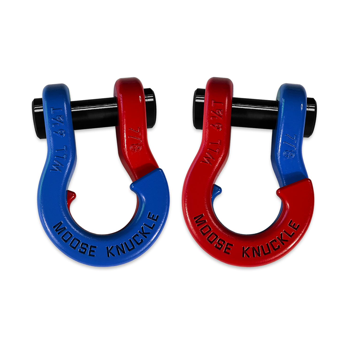 Jowl Recovery Split Shackle 7/8 (Blue Balls and Flame Red)