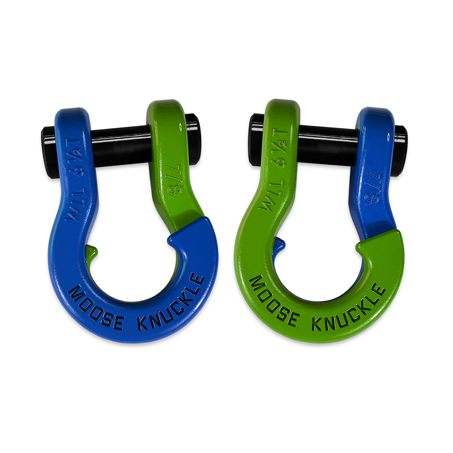 Jowl Recovery Split Shackle 7/8 (Blue Balls and Sublime Green)