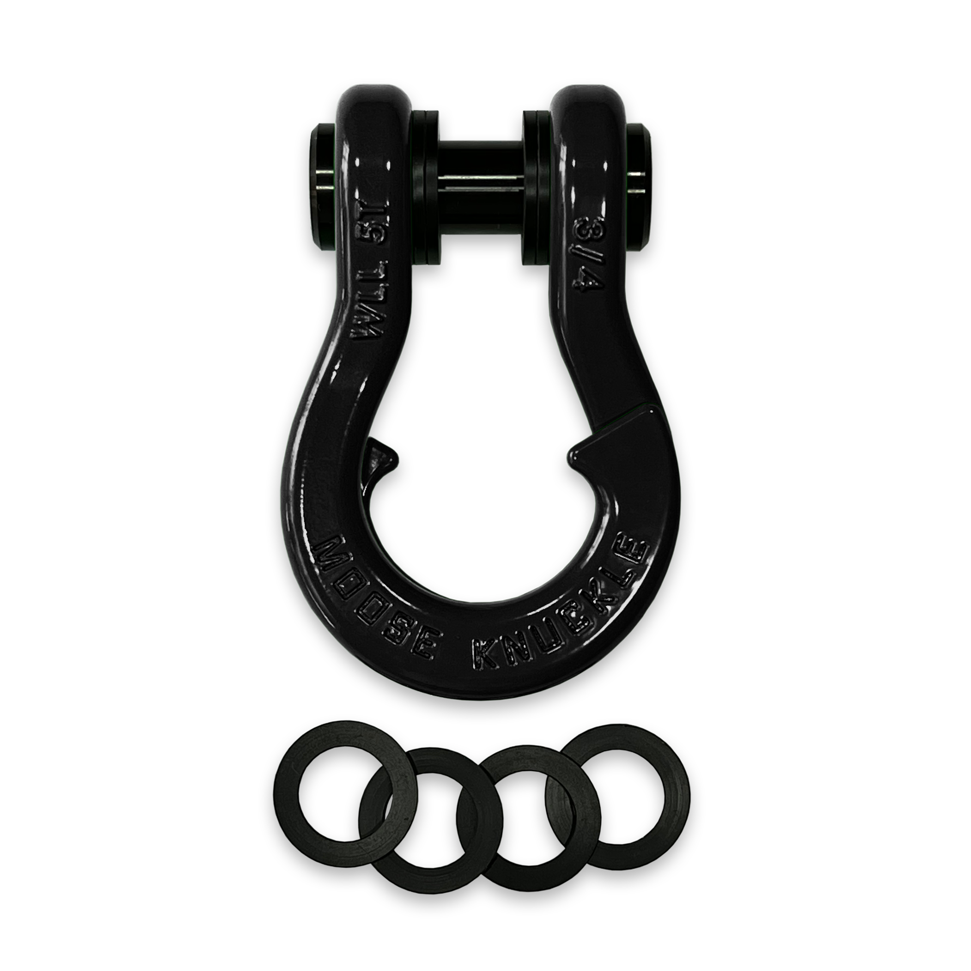 Moose Knuckle's Jowl Recovery Split Shackle 3/4 in Black Hole Washerso