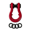 Moose Knuckle's Jowl Recovery Split Shackle 3/4 in Flame Red with 4 washers
