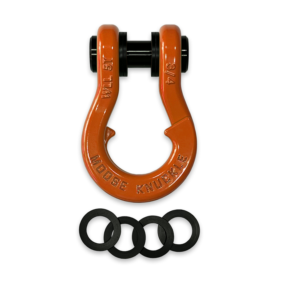 Jowl Recovery Split Shackle in Obscene Orange Washers