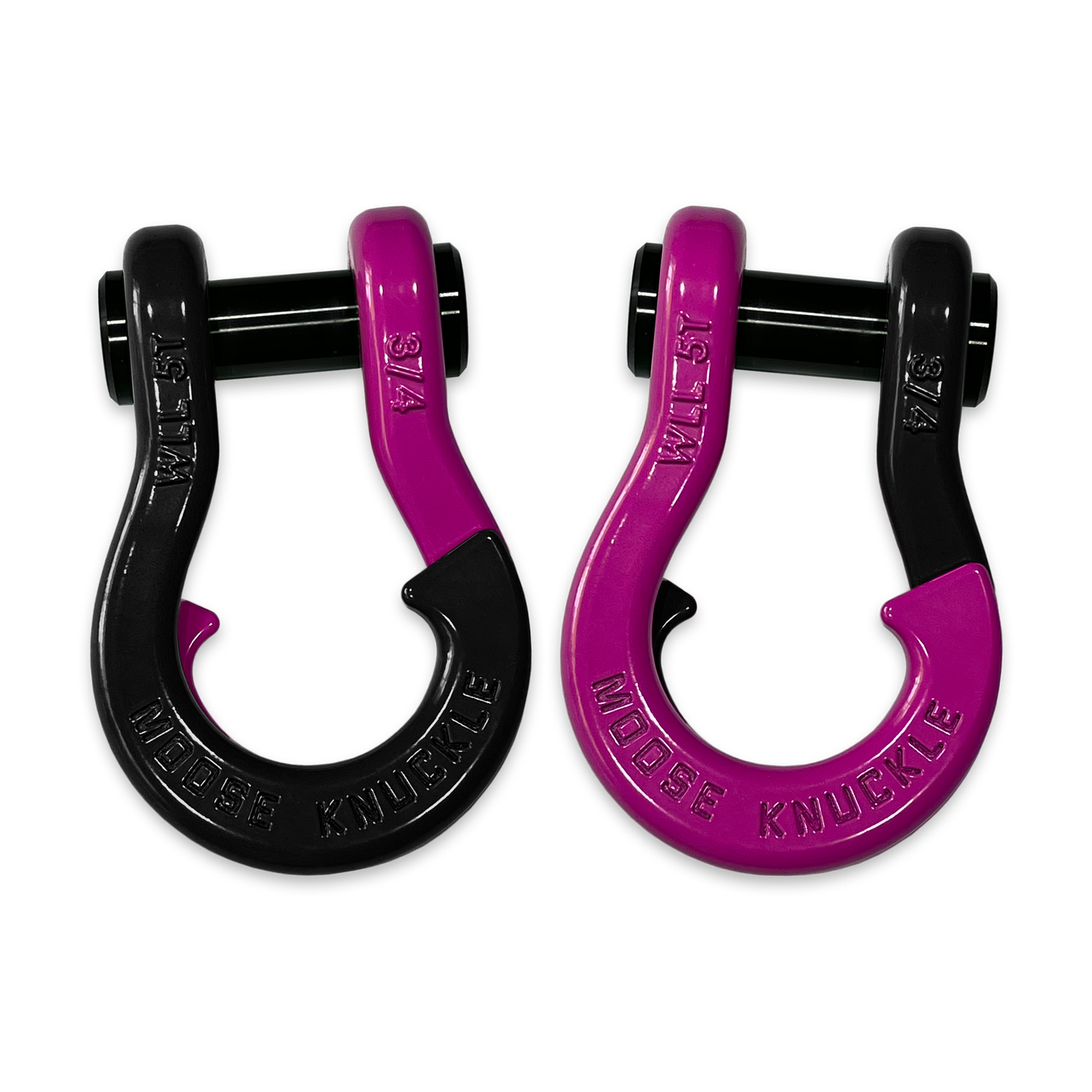 Moose Knuckle's Jowl Recovery Split Shackle 3/4 in Black Hole and Pogo Pink Combo