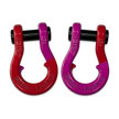 Moose Knuckle's Jowl Recovery Split Shackle 3/4 in Flame Red and POGO Pink Combo
