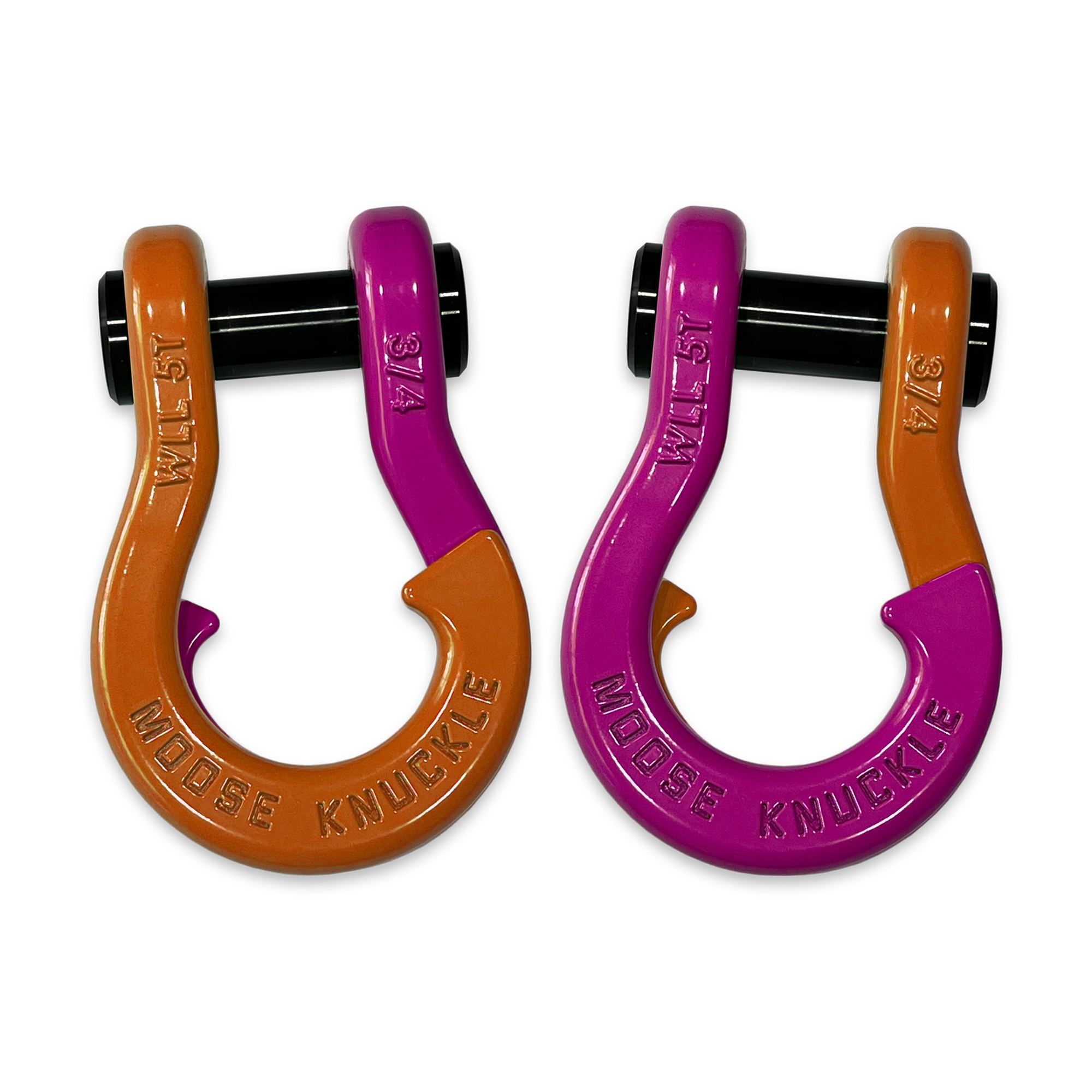 Jowl Recovery Split Shackle in Obscene Orange and POGO Pink Combo