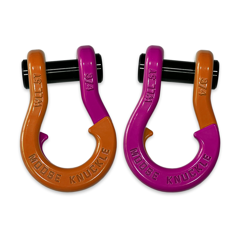 Jowl Recovery Split Shackle in Obscene Orange and POGO Pink Combo