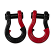 Moose Knuckle's Jowl Recovery Split Shackle 3/4 in Black Hole and Flame Red Combo