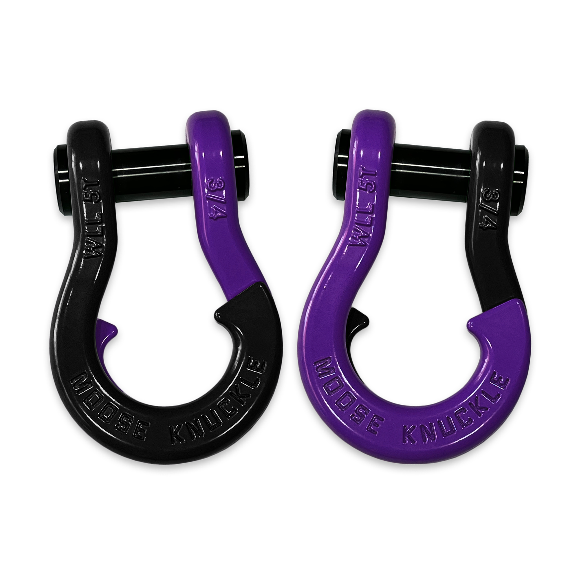 Moose Knuckle's Jowl Recovery Split Shackle 3/4 in Black Hole and Grape Escape Combo